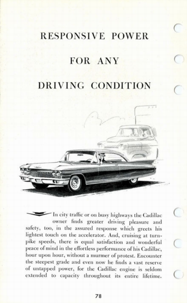 1960 Cadillac Salesmans Data Book Page 26